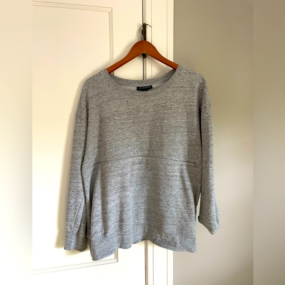 Pea in the Pod Nursing Sweatshirt - Gray